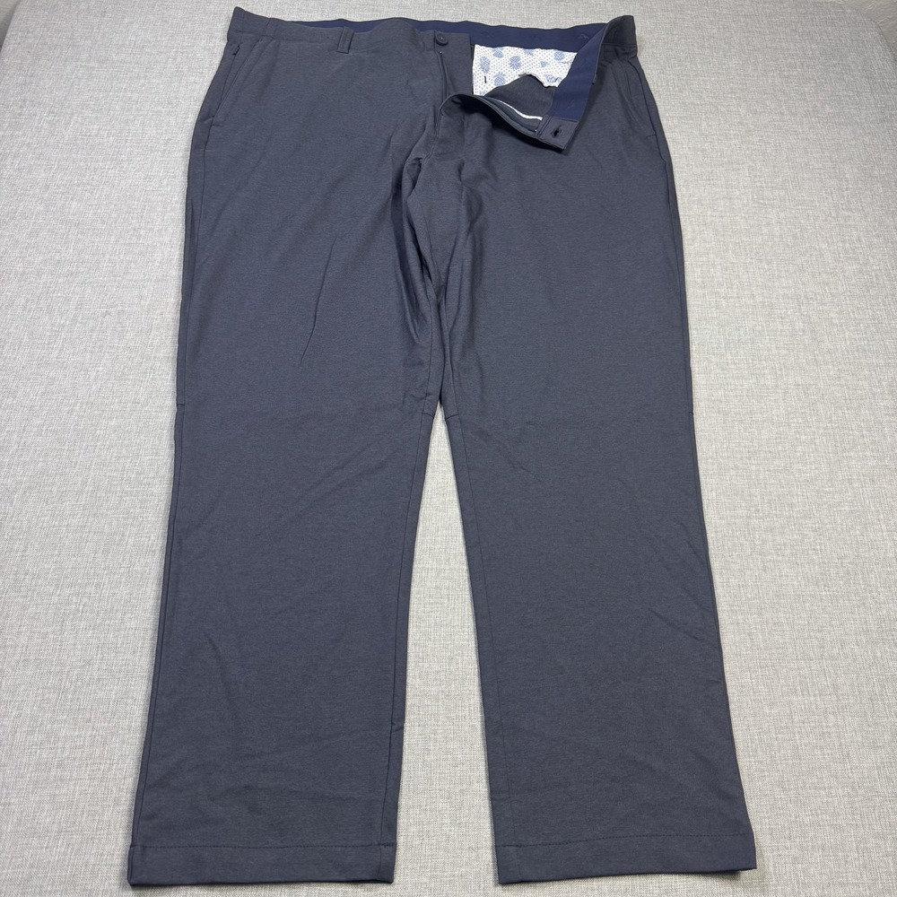 Tommy Bahama On Par Flat Front Golf Pant Mens 42x30 Blue Chino Performance